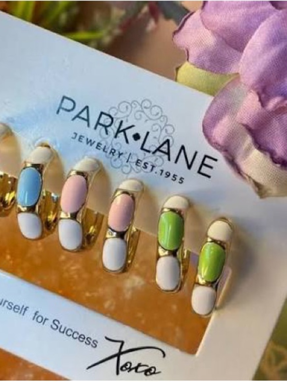 BNWT Park Lane Pastel Enamel Earring Set - Blue, Pink, Green, White